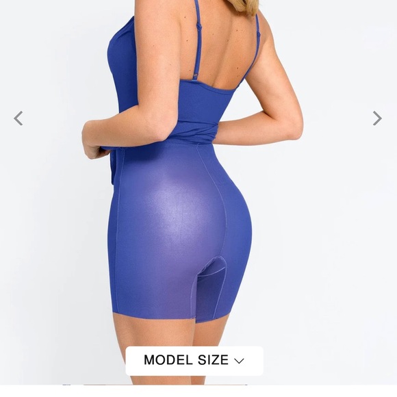 Blue Ruched Bodycon Dress - Picture 8 of 15